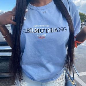 This is a medium light blue Helmut Lang shirt. I only wore it once.